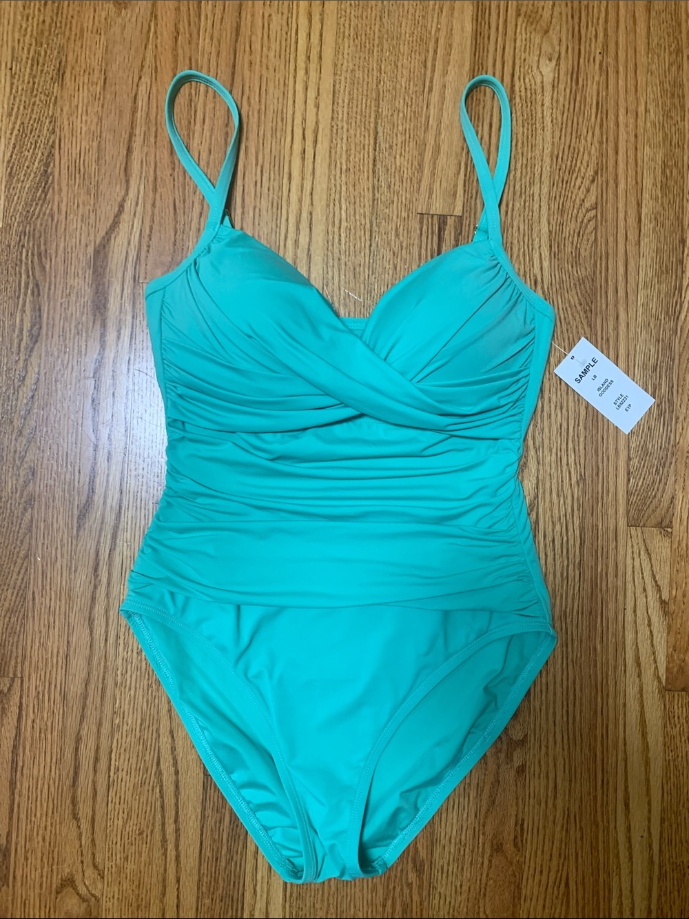 La Blanca swimsuit - island goddess eucalyptus green one piece bathing suit, 6